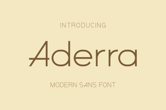 Aderra: A Modern Font for Business Success