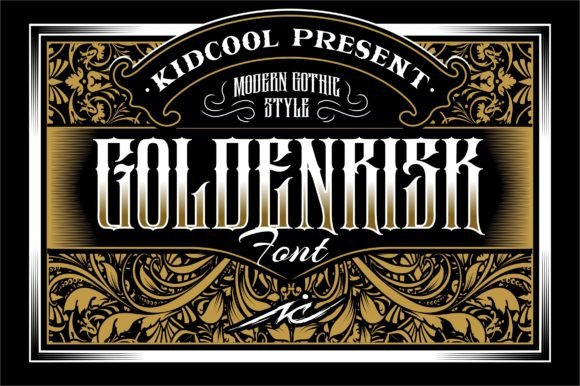 Goldenrisk: A Modern Blackletter Font for Bold Digital Branding