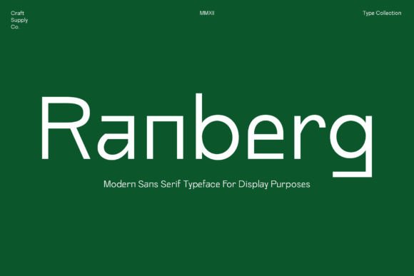Ranberg Font: Modern Typography for Crafters