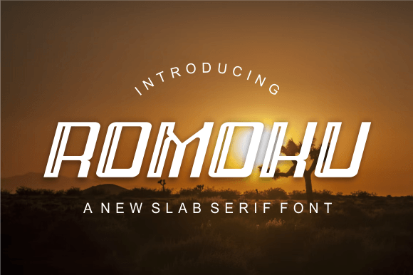 Romoku: A Warm Slab Serif for Campaign-Ready Headlines