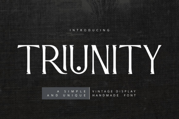 Triunity: A Modern Sans Serif for Designers